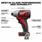 MILWAUKEE Cordless Tool Combination Kit: 4 Tools, 18 V DC Volt, Battery Included, M18™, M18™, 2PYZ8 - Image 9