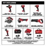 MILWAUKEE Cordless Tool Combination Kit: 7 Tools, 18 V DC Volt, Battery Included, M18 FUEL™, M18™ - Image 10