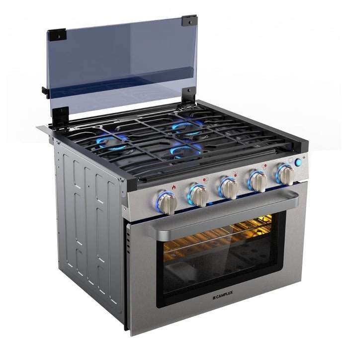 Camplux 17" RV Oven with 3 Burners Cooktop