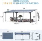 Aecojoy 20'x12' Wall Mounted Gazebos Pergola - Image 3