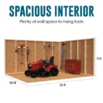 Heartland Asheville 10-ft x 12-ft Gable Style Wood Outdoor Storage Shed - Image 6