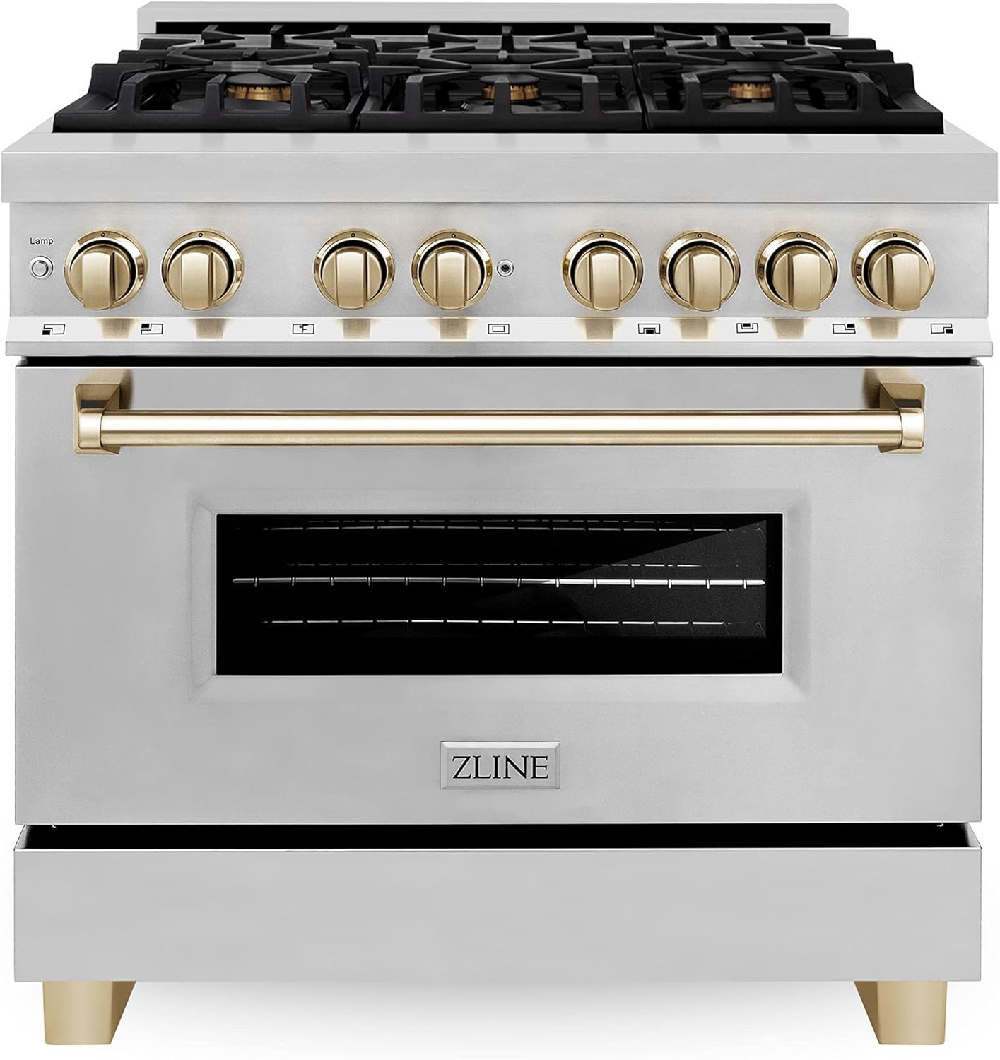 ZLINE Autograph Edition 36" 4.6 Cu. Ft. Dual Fuel Range