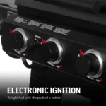 Char-Griller Texas Trio 3-Burner Dual Fuel Grill with Smoker - Image 4