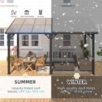 Aecojoy Aluminum Pergola with Canopy - Image 6