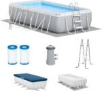 Intex Prism Frame 16' x 8' x 42' Rectangular Above Ground Pool Set