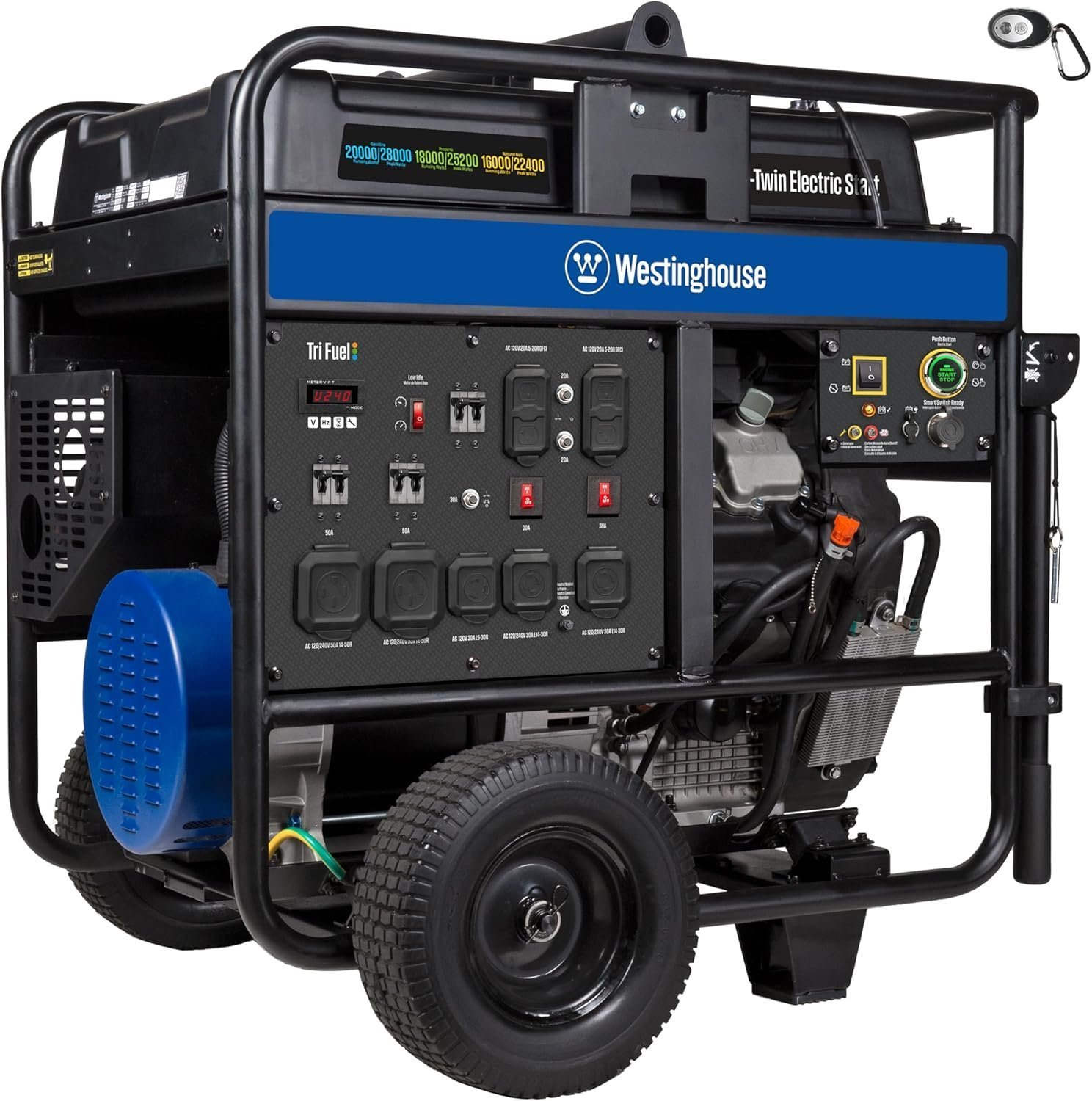 81NhDA7kxXL._AC_SL1500_ Westinghouse 28,000/20.000-Watt Tri-Fuel Portable Generator - Image 1