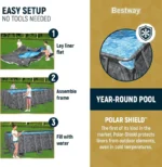 Bestway APX 365 18' x 9' x 52" Rectangular Above Ground Swimming Pool - Image 4