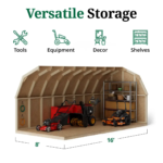 Little Cottage Co. 8 x 16 Foot Value Gambrel Barn with 4 Foot Sidewalls - Precut Kit - Image 7