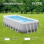 Intex Prism Frame 16' x 8' x 42' Rectangular Above Ground Pool Set - Image 6