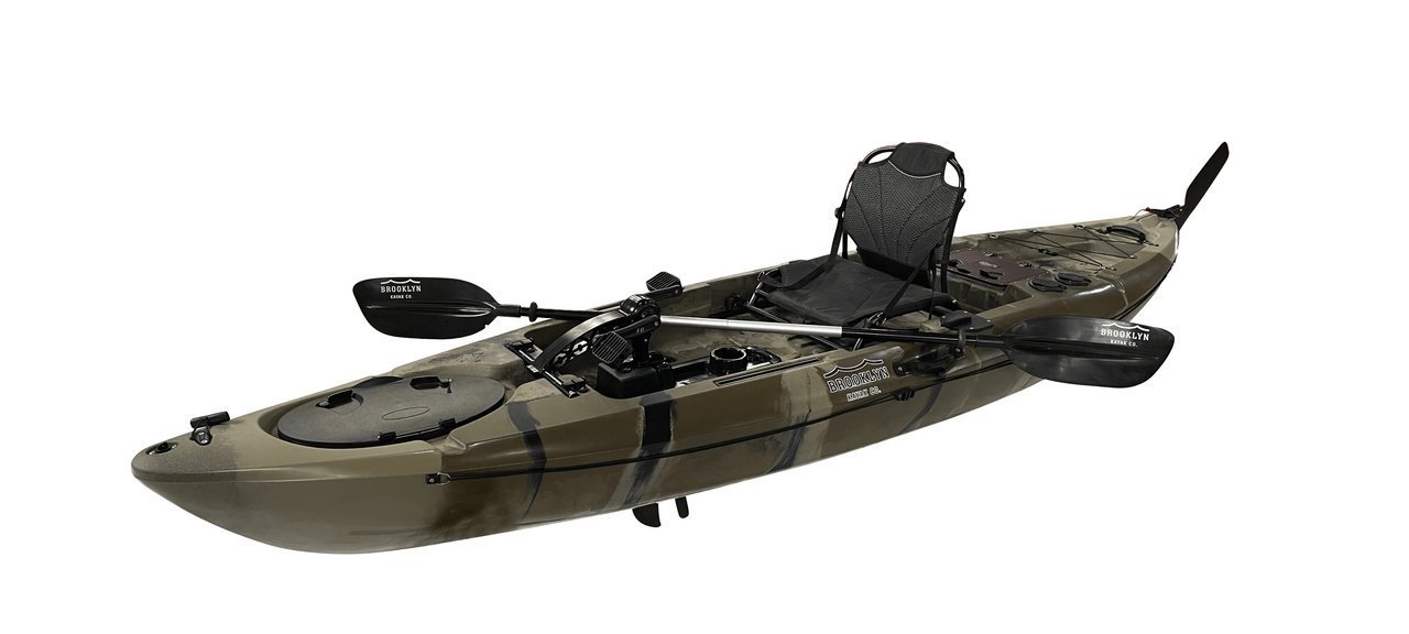 BKC PK12 Angler Sit-on-Top Single Pedal Fishing Kayak