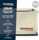Generac Guardian 22kW Home Standby Generator with 200 Amp Transfer Switch, Durable All Aluminum, WiFi Enabled with G-Force Engine, Easy to Use, Whole House Power Backup, Smart Outage Solution - Bisque - Image 2