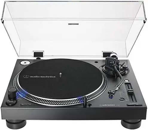 B07N3VYTSF-0-1756496239257 Audio-Technica AT-LP140XP-BK Direct-Drive Professional DJ Turntable, Black, Hi-Fi, Fully Manual, 3 Speed, High Torque Motor - Image 1
