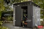 Keter Outdoor Storage Shed, for House, Patio & Yard, Plastic Resin, Artisan, 7x7 Ft, Gray - Image 4