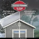 Handy Home Products Windemere 10x12 Do-it-Yourself Wooden Storage Shed with Floor, Beige - Image 7