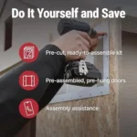 Handy Home Products Windemere 10x12 Do-it-Yourself Wooden Storage Shed with Floor, Beige - Image 11