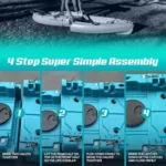 Reel Yaks Raptor Modular Fishing Kayak - 9.5ft Lightweight Sit On Top Kayak for Adults & Youth - Stable & Portable, Ideal Space-Saving Design for Travel - 380lbs Capacity - Image 6