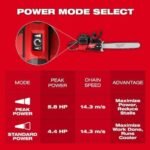 Chainsaws For Milwaukee 2827-22 M18 FUEL 18V 20" Dual Battery Chainsaw Kit,Tool and Equipment,with toolbox - Image 5
