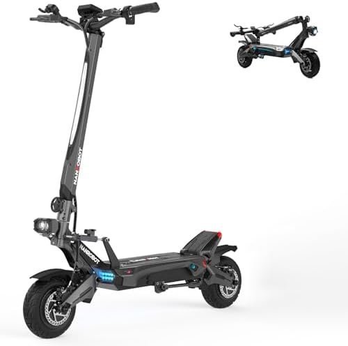 NANROBOT Electric Scooter Adults 50mph Dual Motor Electric Scooter with Suspension 80Miles Range Fast Sports Escooter Folding 10" Off Road Tires 330LBS Max Load Complies with UL2272 Certification