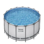 Bestway Steel Pro MAX 10 Foot x 30 Inch Round Metal Frame Above Ground Outdoor Backyard Swimming Pool Set with 330 GPH Filter Pump