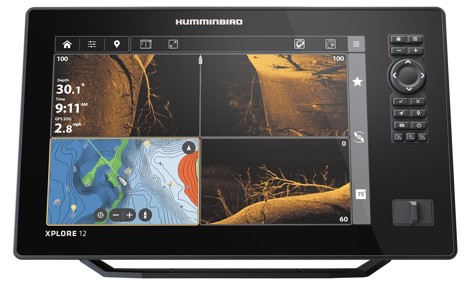 Humminbird XPLORE 12 CMSI+ CHIRP MEGA SI Fish Finder/Chartplotter