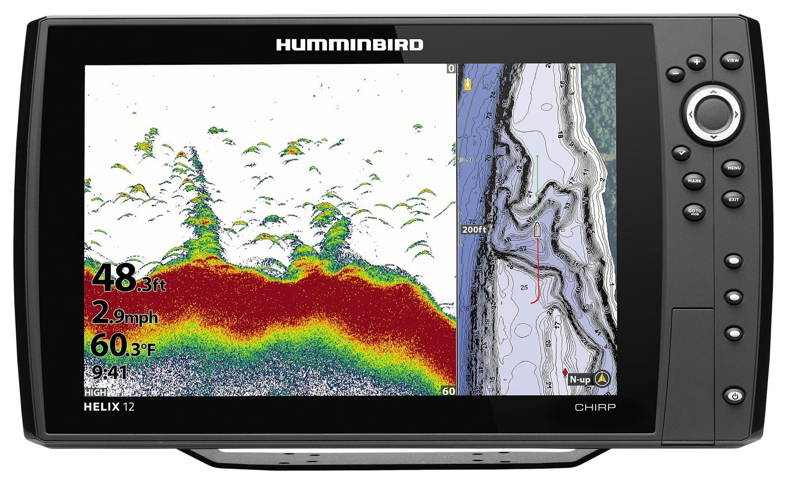 Humminbird HELIX 12 CHIRP MEGA SI GPS G4N Fish Finder/Chartplotter