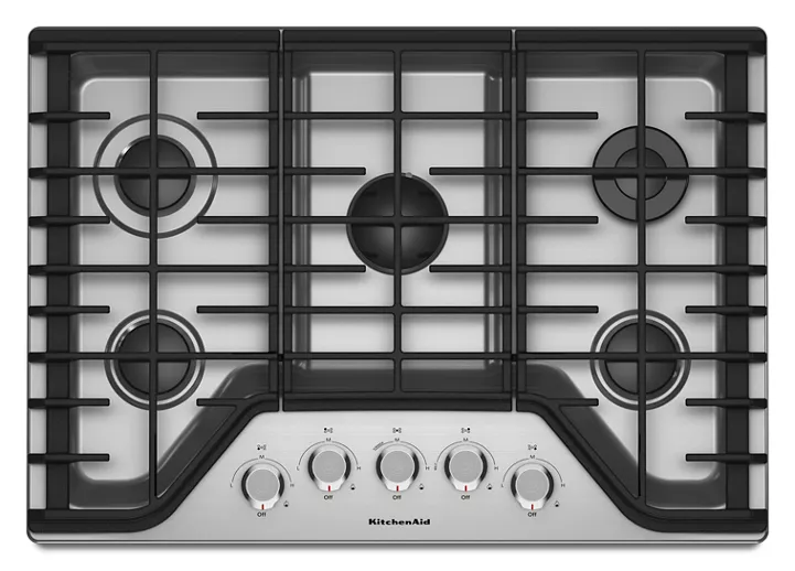 KitchenAid 30" 5-Burner Gas Cooktop KCGS350ESS