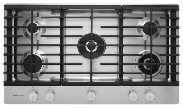 KitchenAid 36" 5-Burner Gas Cooktop with Griddle