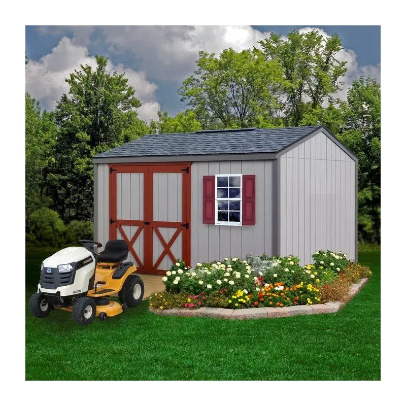 Best Barns Handmade Haven 10x12 Wood Shed Kit - Gable Roof, Eave Door (HHAVDE12)