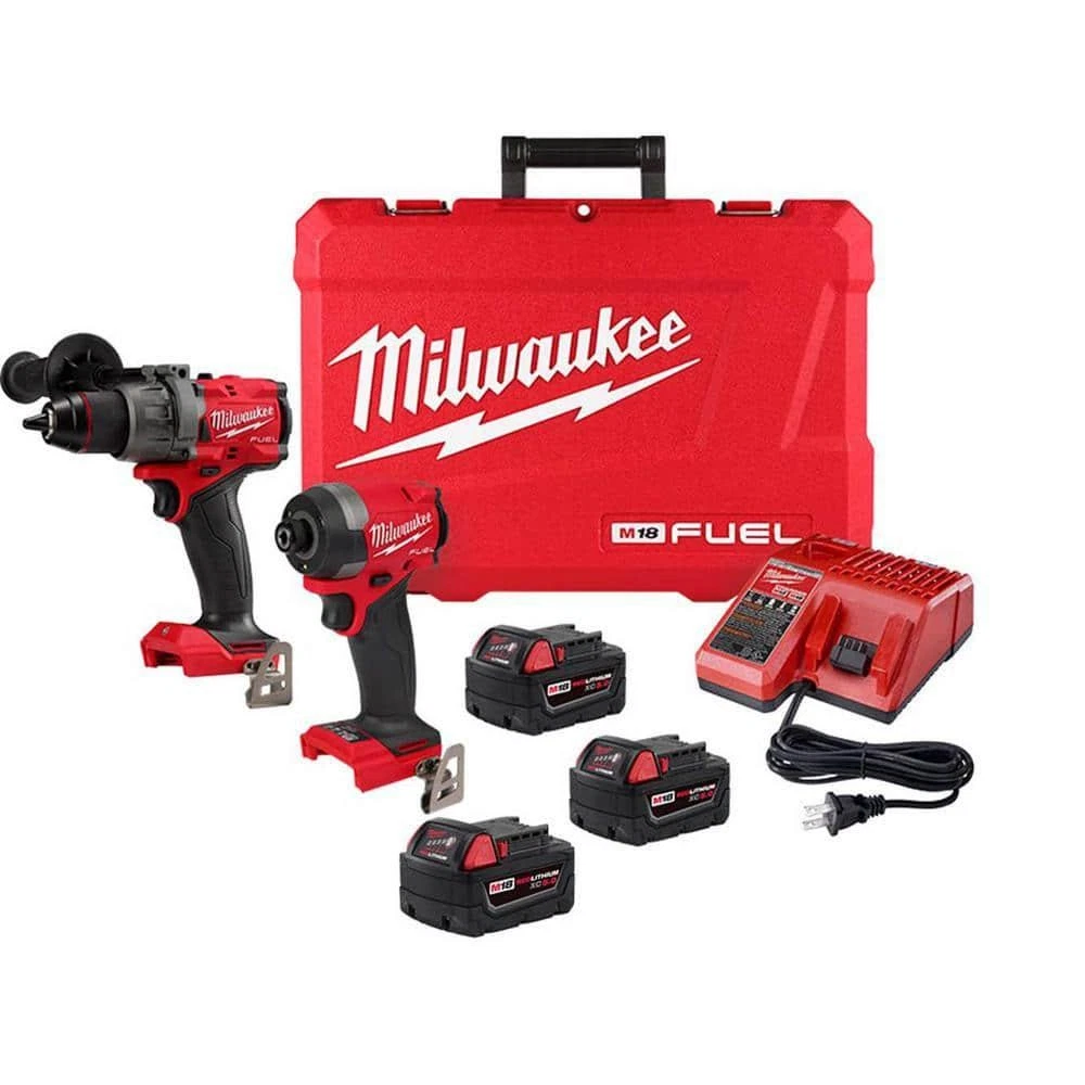 Milwaukee M18 FUEL 18- V Lithium-Ion Brushless Cordless Hammer Drill and Impact